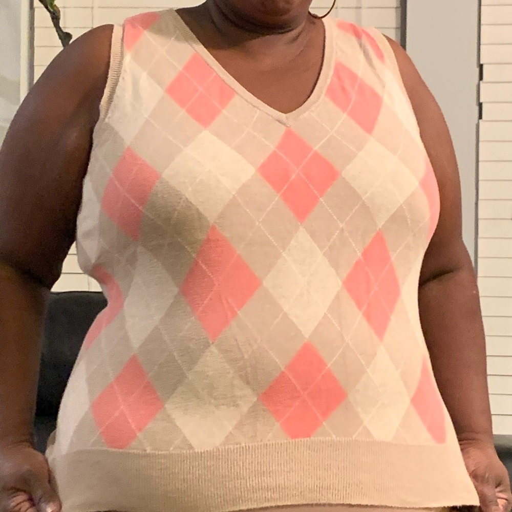 New York & Company Pastel Colorblock Sweater Vest